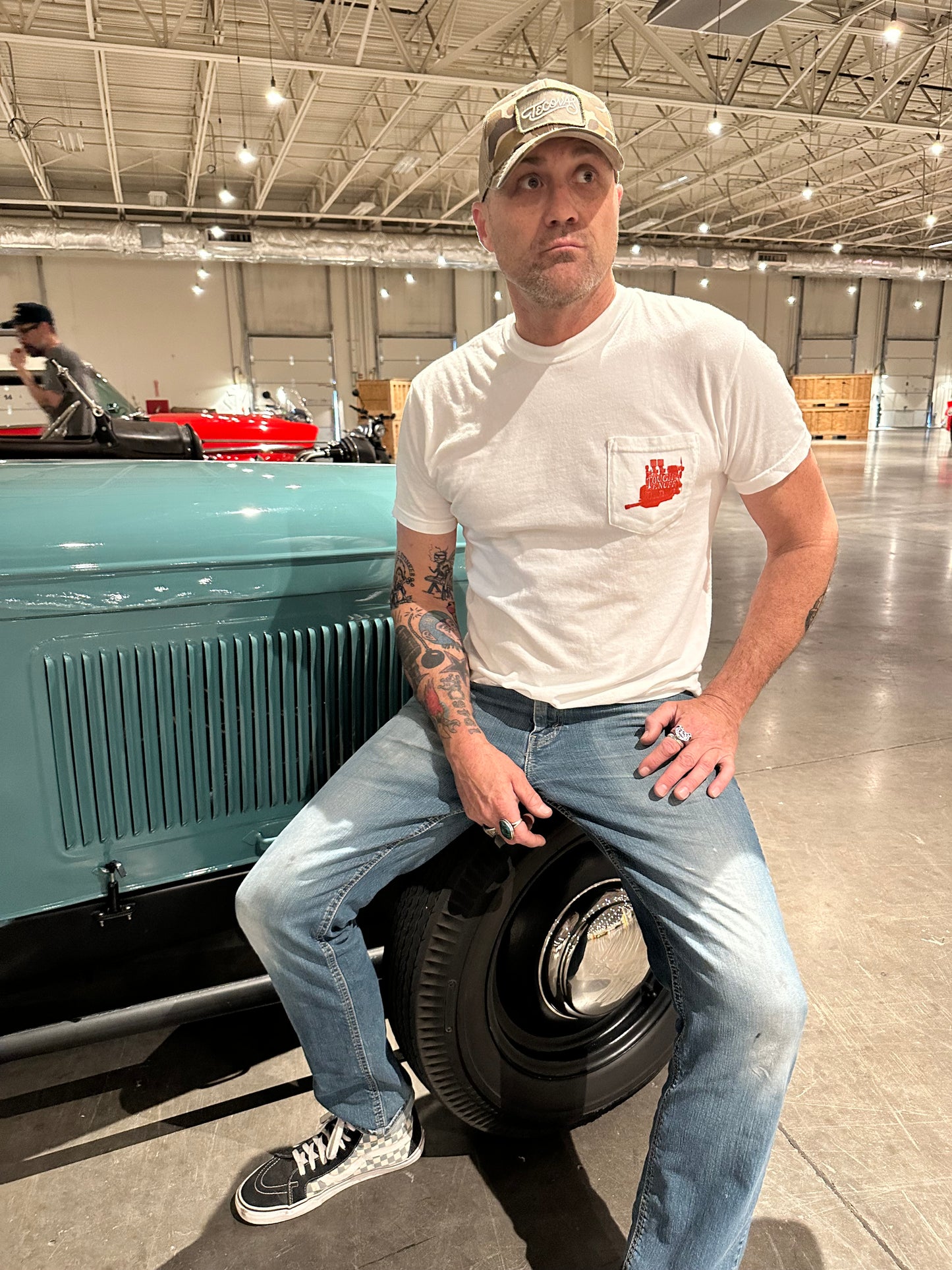 Original Flathead Pocket Tee White